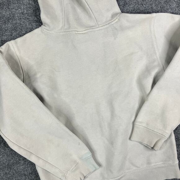 Carhartt Hoodie Youth M White Pullover Fleece Logo Graphic Distressed Boys - Picture 8 of 9